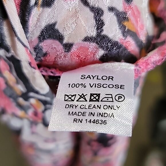 SAYLOR Delphine Abstract Print Satin Dress - Picture 11 of 12